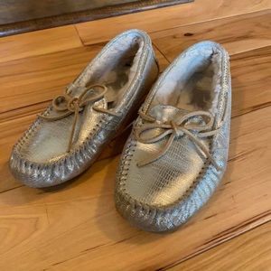 Ugg Australia Gold Snakeskin Moccasins
